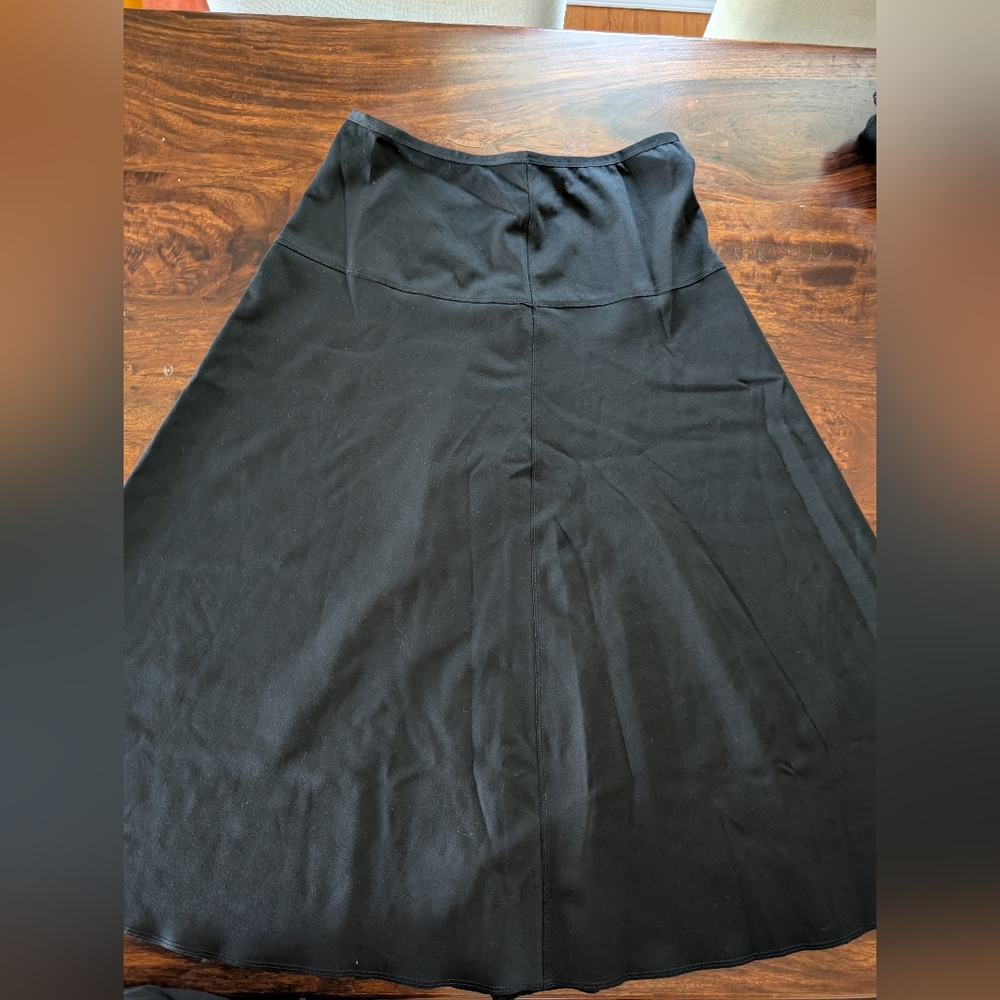 GAP Black High Waisted Midi A-line Skirt for Work Size Small
